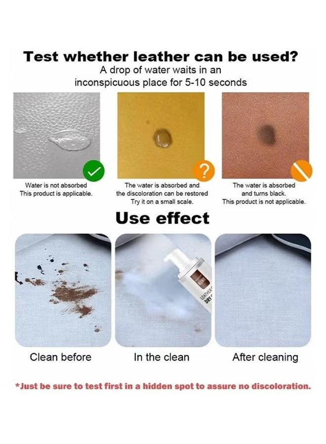 WILLIAM WEIR Leather Goods Dry Cleaner- Foam Cleaner Cleaning Remove Dirt Stain and Grime Suitable for Car Interiors Seats Furniture Couches Sofa Shoes Boots Bags and More 200ml - Image 2